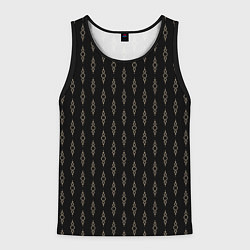 Майка-безрукавка мужская Чёрный горошки-цепочки, цвет: 3D-черный