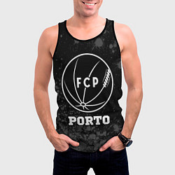 Майка-безрукавка мужская Porto sport на темном фоне, цвет: 3D-черный — фото 2