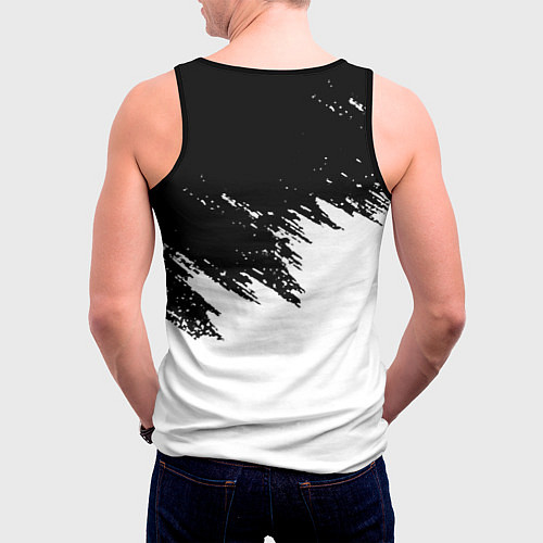 Мужская майка без рукавов Лестерсити белая краска спорт / 3D-Черный – фото 4