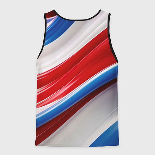 Мужская майка без рукавов Герб России на абстрактном фоне / 3D-Черный – фото 2