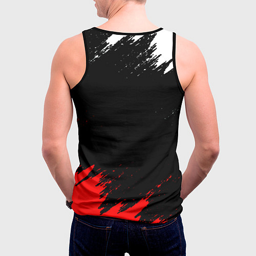 Мужская майка без рукавов Манчестер Сити краски / 3D-Черный – фото 4