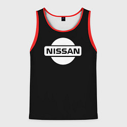 Мужская майка без рукавов Nissan logo white