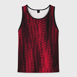 Мужская майка без рукавов Тёмный красный абстрактные полосы