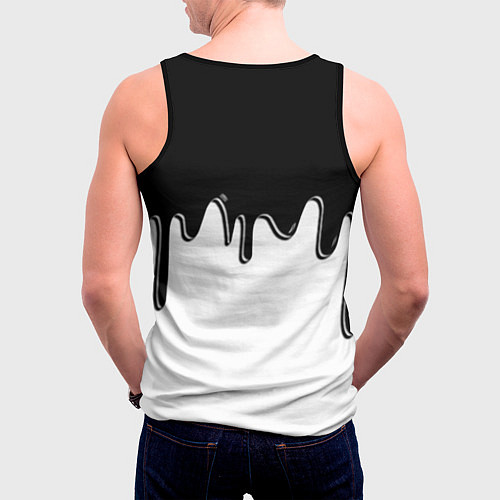 Мужская майка без рукавов Half-life потёки красок / 3D-Черный – фото 4