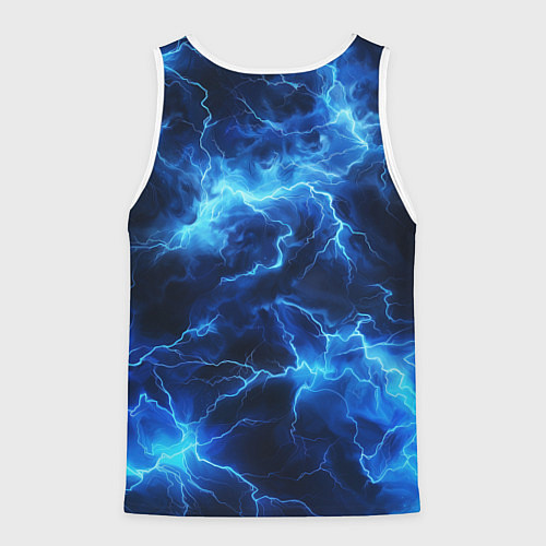 Мужская майка без рукавов Элементаль энергии текстура / 3D-Белый – фото 2