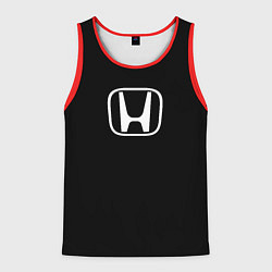 Майка-безрукавка мужская Honda white logo, цвет: 3D-красный