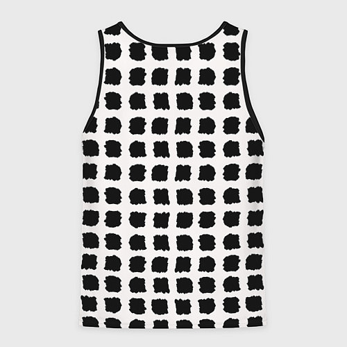 Мужская майка без рукавов Лаконичные мазки квадраты / 3D-Черный – фото 2