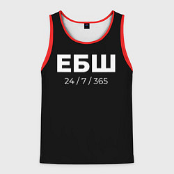 Майка-безрукавка мужская Ебш 24-7, цвет: 3D-красный