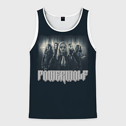 Майка-безрукавка мужская Powerwolf band grey, цвет: 3D-белый