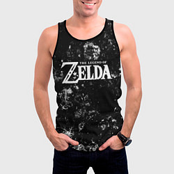 Майка-безрукавка мужская Zelda black ice, цвет: 3D-черный — фото 2