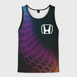 Мужская майка без рукавов Honda neon hexagon