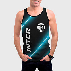 Майка-безрукавка мужская Inter неоновые лампы, цвет: 3D-черный — фото 2