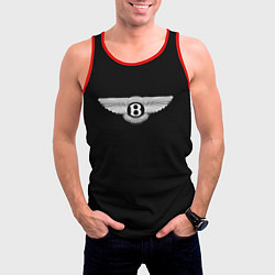 Майка-безрукавка мужская Bentley logo, цвет: 3D-красный — фото 2