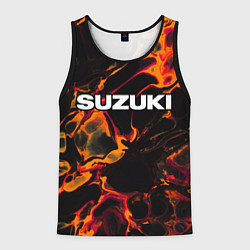Мужская майка без рукавов Suzuki red lava