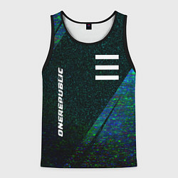 Мужская майка без рукавов OneRepublic glitch blue