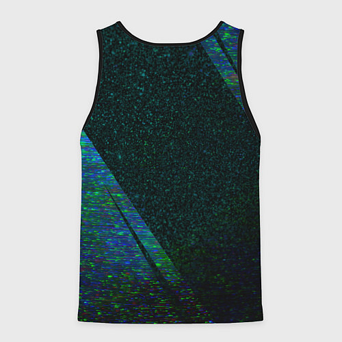 Мужская майка без рукавов Valencia glitch blue / 3D-Черный – фото 2