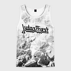 Мужская майка без рукавов Judas Priest white graphite