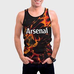 Майка-безрукавка мужская Arsenal red lava, цвет: 3D-черный — фото 2