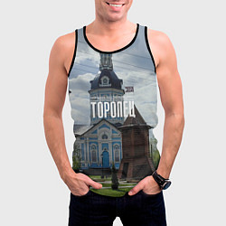 Майка-безрукавка мужская Торопец Сторожевая башня, цвет: 3D-черный — фото 2