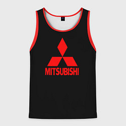 Мужская майка без рукавов Mitsubishi red logo