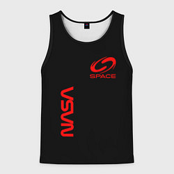 Мужская майка без рукавов Nasa space red logo