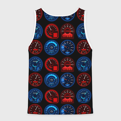 Мужская майка без рукавов Автомобильные спидометры / 3D-Белый – фото 2