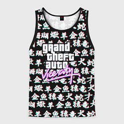 Майка-безрукавка мужская GTA vice city japan, цвет: 3D-черный