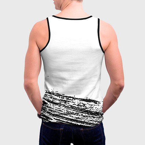 Мужская майка без рукавов Ювентус спорт краски / 3D-Черный – фото 4