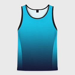 Мужская майка без рукавов Яркий голубой с синим градиент комбинированный кро