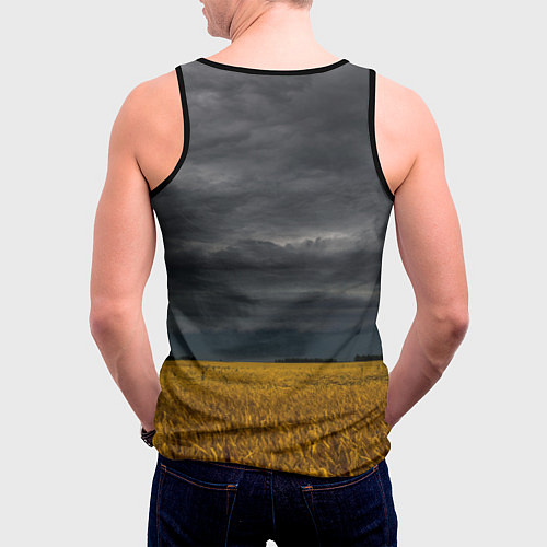 Мужская майка без рукавов Символ даждьбог - навеки русь / 3D-Черный – фото 4