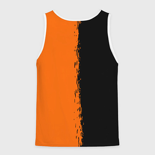 Мужская майка без рукавов Half life краски оранж / 3D-Белый – фото 2