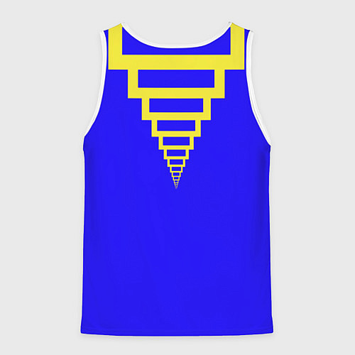 Мужская майка без рукавов Прямоугольники уходящие / 3D-Белый – фото 2