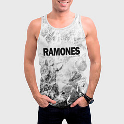 Майка-безрукавка мужская Ramones white graphite, цвет: 3D-белый — фото 2