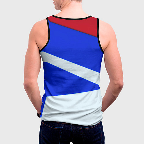 Мужская майка без рукавов СССР геометрия спорт / 3D-Черный – фото 4