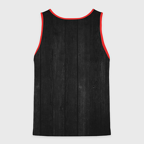 Мужская майка без рукавов Текстура темного паркета / 3D-Красный – фото 2