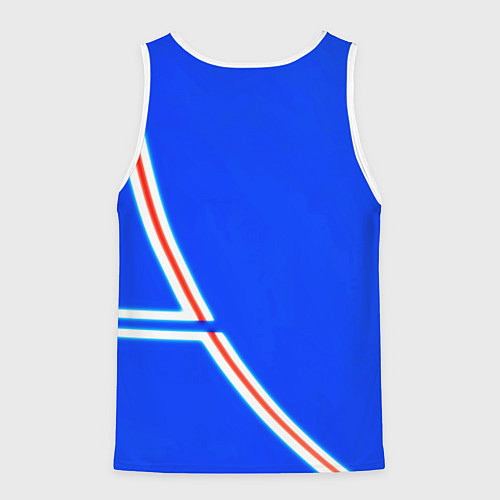 Мужская майка без рукавов Россия спорт текстура / 3D-Белый – фото 2