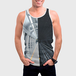 Майка-безрукавка мужская Метро Москвы, цвет: 3D-белый — фото 2