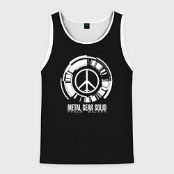 Майка-безрукавка мужская Metal gear solid snake logo, цвет: 3D-белый