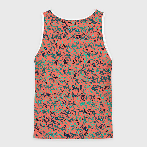 Мужская майка без рукавов Розово-бирюзовый абстрактный / 3D-Белый – фото 2