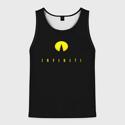 Майка-безрукавка мужская Infiniti logo yellow, цвет: 3D-черный