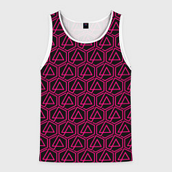 Мужская майка без рукавов Linkin park pink logo