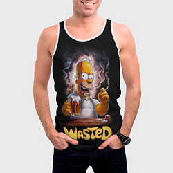 Майка-безрукавка мужская Homer - wasted, цвет: 3D-белый — фото 2