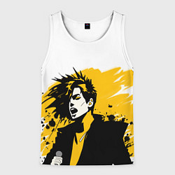 Мужская майка без рукавов Абстрактный рок певец