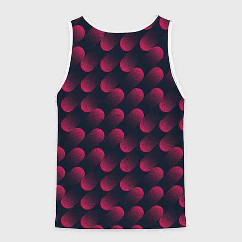 Мужская майка без рукавов Динамические косые линии / 3D-Белый – фото 2