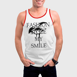 Майка-безрукавка мужская Мода украла мою улыбку, цвет: 3D-красный — фото 2