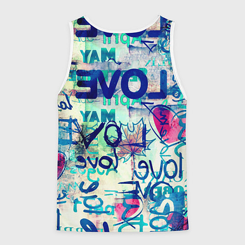 Мужская майка без рукавов NFS Most Wanted graffitti / 3D-Белый – фото 2