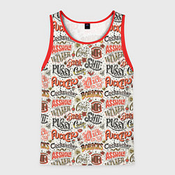 Майка-безрукавка мужская Нецензурные слова, цвет: 3D-красный