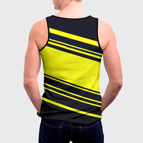 Мужская майка без рукавов Borussia sport geometry / 3D-Черный – фото 4