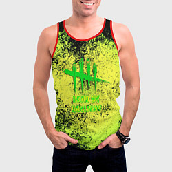 Майка-безрукавка мужская Dead by daylight краски кислотные, цвет: 3D-красный — фото 2