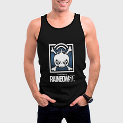 Майка-безрукавка мужская Rainbow six шутер гейм стиль, цвет: 3D-черный — фото 2